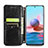 Leather Case Stands Fashionable Pattern Flip Cover Holder S01D for Xiaomi Redmi Note 11 SE 5G