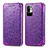 Leather Case Stands Fashionable Pattern Flip Cover Holder S01D for Xiaomi Redmi Note 11 SE 5G Purple