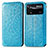 Leather Case Stands Fashionable Pattern Flip Cover Holder S01D for Xiaomi Redmi Note 11E Pro 5G Blue