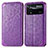 Leather Case Stands Fashionable Pattern Flip Cover Holder S01D for Xiaomi Redmi Note 11E Pro 5G Purple