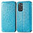 Leather Case Stands Fashionable Pattern Flip Cover Holder S01D for Xiaomi Redmi Note 11S 4G Blue