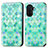 Leather Case Stands Fashionable Pattern Flip Cover Holder S02D for Huawei Enjoy 50 Green