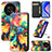 Leather Case Stands Fashionable Pattern Flip Cover Holder S02D for Huawei Enjoy 50 Pro