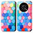 Leather Case Stands Fashionable Pattern Flip Cover Holder S02D for Huawei Enjoy 50 Pro Colorful