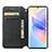 Leather Case Stands Fashionable Pattern Flip Cover Holder S02D for Huawei Honor 60 SE 5G