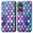 Leather Case Stands Fashionable Pattern Flip Cover Holder S02D for Huawei Honor 80 Pro 5G Purple