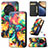 Leather Case Stands Fashionable Pattern Flip Cover Holder S02D for Huawei Honor Magic3 5G