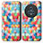 Leather Case Stands Fashionable Pattern Flip Cover Holder S02D for Huawei Honor Magic5 5G