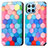 Leather Case Stands Fashionable Pattern Flip Cover Holder S02D for Huawei Honor X6 5G Colorful