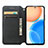 Leather Case Stands Fashionable Pattern Flip Cover Holder S02D for Huawei Honor X8 4G