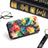 Leather Case Stands Fashionable Pattern Flip Cover Holder S02D for Huawei Honor X8a 4G