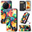 Leather Case Stands Fashionable Pattern Flip Cover Holder S02D for Huawei Mate 50 Pro