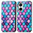 Leather Case Stands Fashionable Pattern Flip Cover Holder S02D for Huawei Nova 10 SE Purple