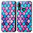 Leather Case Stands Fashionable Pattern Flip Cover Holder S02D for Huawei P Smart Z (2019) Purple