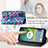 Leather Case Stands Fashionable Pattern Flip Cover Holder S02D for Motorola Moto E13