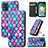 Leather Case Stands Fashionable Pattern Flip Cover Holder S02D for Motorola Moto E13