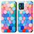 Leather Case Stands Fashionable Pattern Flip Cover Holder S02D for Motorola Moto E13 Colorful