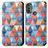 Leather Case Stands Fashionable Pattern Flip Cover Holder S02D for Motorola Moto E20