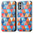 Leather Case Stands Fashionable Pattern Flip Cover Holder S02D for Motorola Moto Edge 20 5G