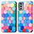 Leather Case Stands Fashionable Pattern Flip Cover Holder S02D for Motorola Moto Edge 20 5G Colorful