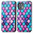 Leather Case Stands Fashionable Pattern Flip Cover Holder S02D for Motorola Moto Edge 20 Lite 5G Purple