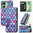 Leather Case Stands Fashionable Pattern Flip Cover Holder S02D for Motorola Moto Edge (2023) 5G
