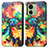 Leather Case Stands Fashionable Pattern Flip Cover Holder S02D for Motorola Moto Edge (2023) 5G Mixed
