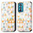 Leather Case Stands Fashionable Pattern Flip Cover Holder S02D for Motorola Moto Edge 30 5G