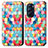 Leather Case Stands Fashionable Pattern Flip Cover Holder S02D for Motorola Moto Edge 30 Pro 5G