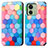 Leather Case Stands Fashionable Pattern Flip Cover Holder S02D for Motorola Moto Edge 40 5G Colorful