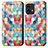 Leather Case Stands Fashionable Pattern Flip Cover Holder S02D for Motorola Moto Edge 40 Pro 5G