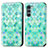 Leather Case Stands Fashionable Pattern Flip Cover Holder S02D for Motorola Moto Edge S30 5G