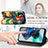 Leather Case Stands Fashionable Pattern Flip Cover Holder S02D for Motorola Moto G13