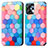 Leather Case Stands Fashionable Pattern Flip Cover Holder S02D for Motorola Moto G13 Colorful