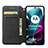 Leather Case Stands Fashionable Pattern Flip Cover Holder S02D for Motorola Moto G200 5G