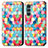 Leather Case Stands Fashionable Pattern Flip Cover Holder S02D for Motorola Moto G200 5G