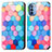 Leather Case Stands Fashionable Pattern Flip Cover Holder S02D for Motorola Moto G31 Colorful