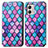 Leather Case Stands Fashionable Pattern Flip Cover Holder S02D for Motorola Moto G53 5G Purple