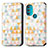 Leather Case Stands Fashionable Pattern Flip Cover Holder S02D for Motorola Moto G71 5G