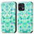 Leather Case Stands Fashionable Pattern Flip Cover Holder S02D for Motorola Moto X40 5G Green