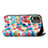 Leather Case Stands Fashionable Pattern Flip Cover Holder S02D for Nokia C210