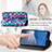 Leather Case Stands Fashionable Pattern Flip Cover Holder S02D for Nokia C3