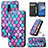 Leather Case Stands Fashionable Pattern Flip Cover Holder S02D for Nokia C3