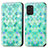 Leather Case Stands Fashionable Pattern Flip Cover Holder S02D for Nokia G100 Green