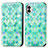 Leather Case Stands Fashionable Pattern Flip Cover Holder S02D for Nothing Phone 2 Green