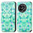 Leather Case Stands Fashionable Pattern Flip Cover Holder S02D for OnePlus Ace 2 5G Green