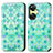 Leather Case Stands Fashionable Pattern Flip Cover Holder S02D for OnePlus Nord CE 3 Lite 5G Green