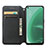 Leather Case Stands Fashionable Pattern Flip Cover Holder S02D for Oppo A55S 5G