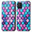 Leather Case Stands Fashionable Pattern Flip Cover Holder S02D for Oppo Find X3 Pro 5G Purple