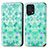 Leather Case Stands Fashionable Pattern Flip Cover Holder S02D for Oppo Find X5 Pro 5G Green